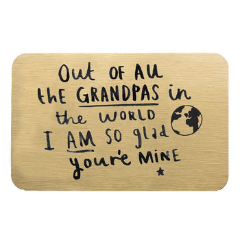 'Grandad I Am So Glad You're Mine' Wallet Card, 7 of 11