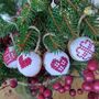 Set Of Four Christmas Handmade Tree's Decorations, thumbnail 10 of 12