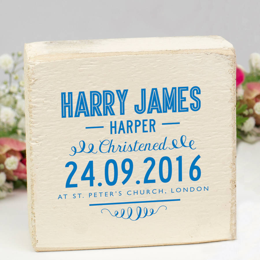 personalised christening keepsake gift by delightful living
