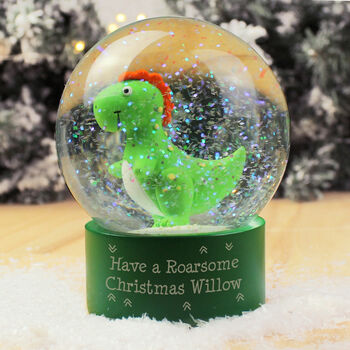 Personalised Dinosaur Snow Globe, 4 of 9