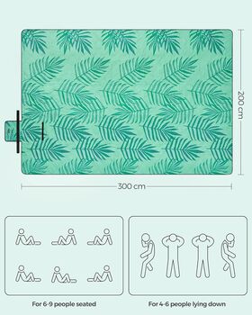 Large Waterproof Picnic Blanket Mat, 2 of 8