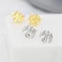 Sterling Silver Dragon Stud Earrings, thumbnail 3 of 11