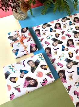 Karl And Susan Kennedy Wrapping Paper, 90s Neighbours Inspired Wrap, 3 of 9