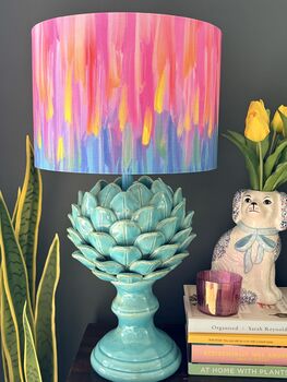 Chartreux Abstract Brushstrokes Lampshade, 2 of 8