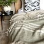 Milos Linen Blend Striped Blanket Sage Green, thumbnail 11 of 12