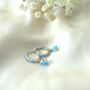 Silver Earrings With Blue Stone, Blue Earrings Dangle, Free Personalisation, thumbnail 4 of 9