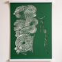'Nourish' Green Kitchen Papercut Wall Art, thumbnail 3 of 8