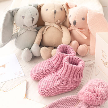 Dawn Pink Welcome Baby Knitted Essentials And Toy Gift Set, 8 of 12