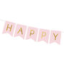 Pink And Gold Foil Birthday Banner, thumbnail 2 of 3