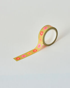 Green Floral Pattern Washi Tape, 2 of 2