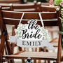 Personalised The Bride Wooden Hanging Decoration, thumbnail 1 of 5
