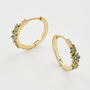 Gold Floral Wreath Hoop Earrings, thumbnail 5 of 8