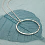 Hammered Sterling Silver Circle Necklace, thumbnail 1 of 5