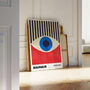 Bauhaus Eye Art Poster. Striped Eye, thumbnail 1 of 2
