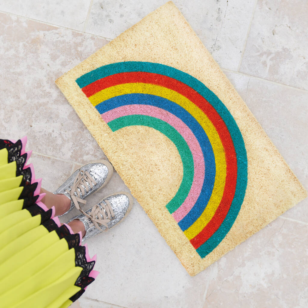 Bright Rainbow Doormat By The Best Room