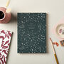 A5 Layflat Notebook In Green And Pale Pink Terrazzo, thumbnail 1 of 4