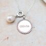 Personalised Pearl Sterling Silver Necklace, thumbnail 4 of 5