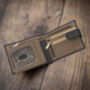 Personalised Mens Black And Brown Leather Wallet Rfid, thumbnail 2 of 8