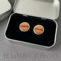Personalised Groom And Date Wedding Cufflinks, thumbnail 3 of 8