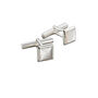 Square Sterling Silver And Mother Of Pearl Cufflinks, thumbnail 2 of 4