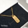 Personalised Oval Long Tag Necklace, thumbnail 2 of 9