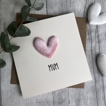 Mama/Mummy Velvet Heart Birthday Card, 2 of 3
