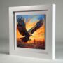 Golden Eagle Framed Ceramic Art Tile, thumbnail 1 of 10