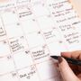 Personalised Floral Monthly Wipeable Acrylic Wall Planner, thumbnail 3 of 3