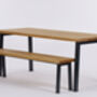 Holme Industrial Dining Table And Bench, thumbnail 6 of 9