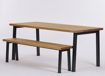 Holme Industrial Dining Table And Bench, 6 of 9