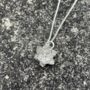 Water Lily Pendant In Sterling Silver, thumbnail 3 of 5