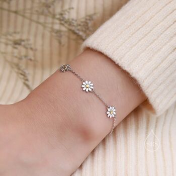 Daisy Flower Trio Bracelet, 4 of 10