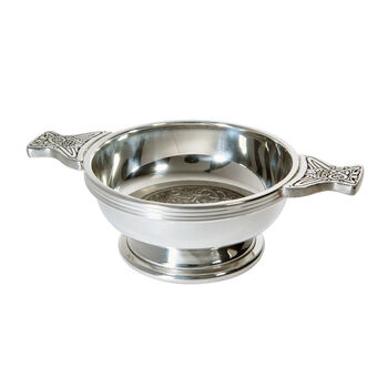 Pewter Quaich With Celtic Knot Detailing, 2 of 7