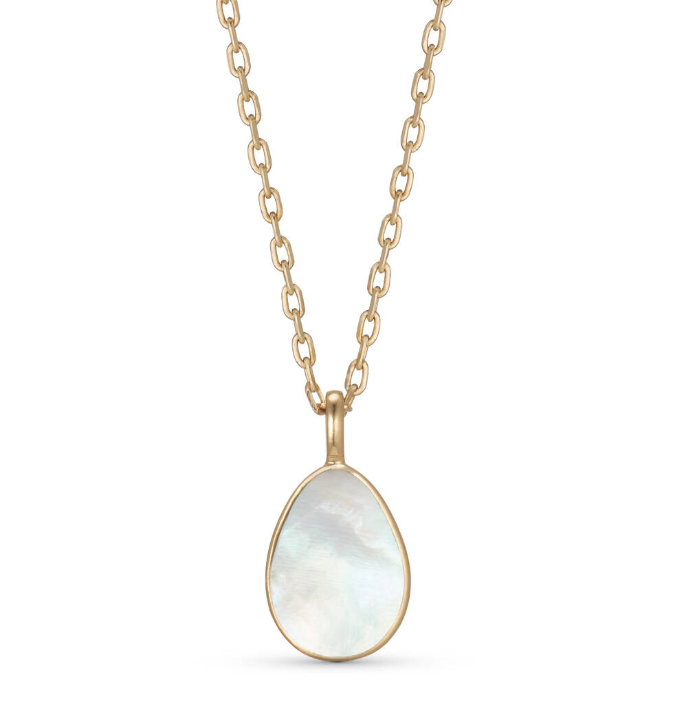 Personalised Mother Of Pearl Origin Pendant Necklace By Merci Maman