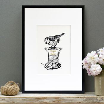 Personalised 'Cotton' Second Wedding Anniversary Print, 7 of 12