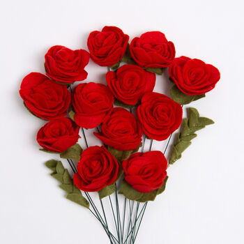Dozen Red Roses Felt Kit Valentines, 2 of 7
