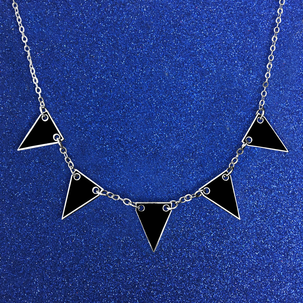 bunting necklace three colour ways available by cobalt hill