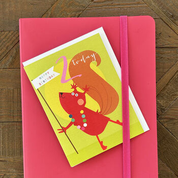 Mini Squirrel 2nd Birthday Card, 3 of 5