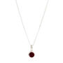 January Birthstone Garnet Silver Charm Necklace, thumbnail 3 of 9