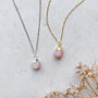 Personalised Pink Opal October Birthstone Necklace, thumbnail 9 of 11