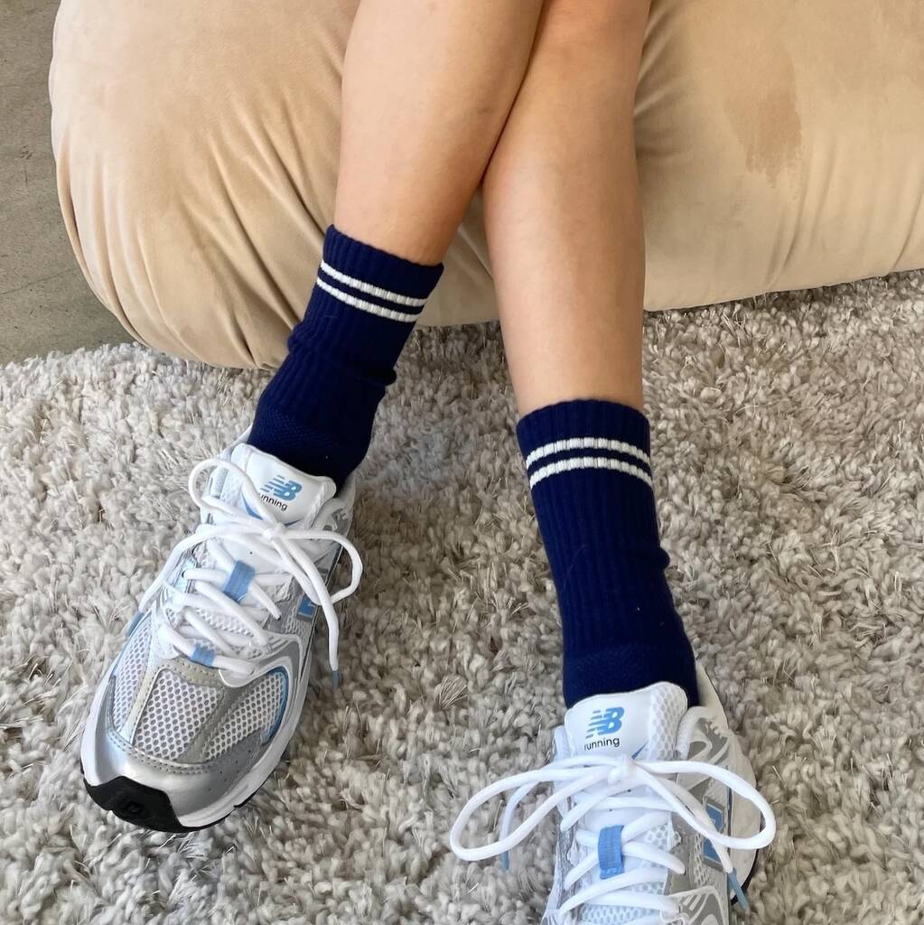 Navy Boyfriend Socks, 1 of 5
