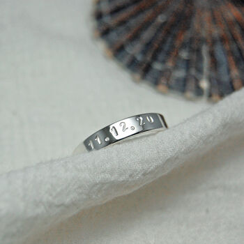 Personalised Sterling Silver Engraved Band Ring, 11 of 11