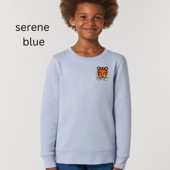 Childrens Organic Cotton Tiger Sweatshirt, 9 of 11