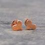 Dainty Heart Sterling Silver Stud Earrings, thumbnail 3 of 6