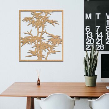 Handmade Wooden Bamboo Wall Art For Living Room Decor, 4 of 9