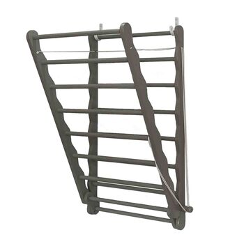 Wall Mounted Pine Laundry Ladder Drying Rack, 11 of 12