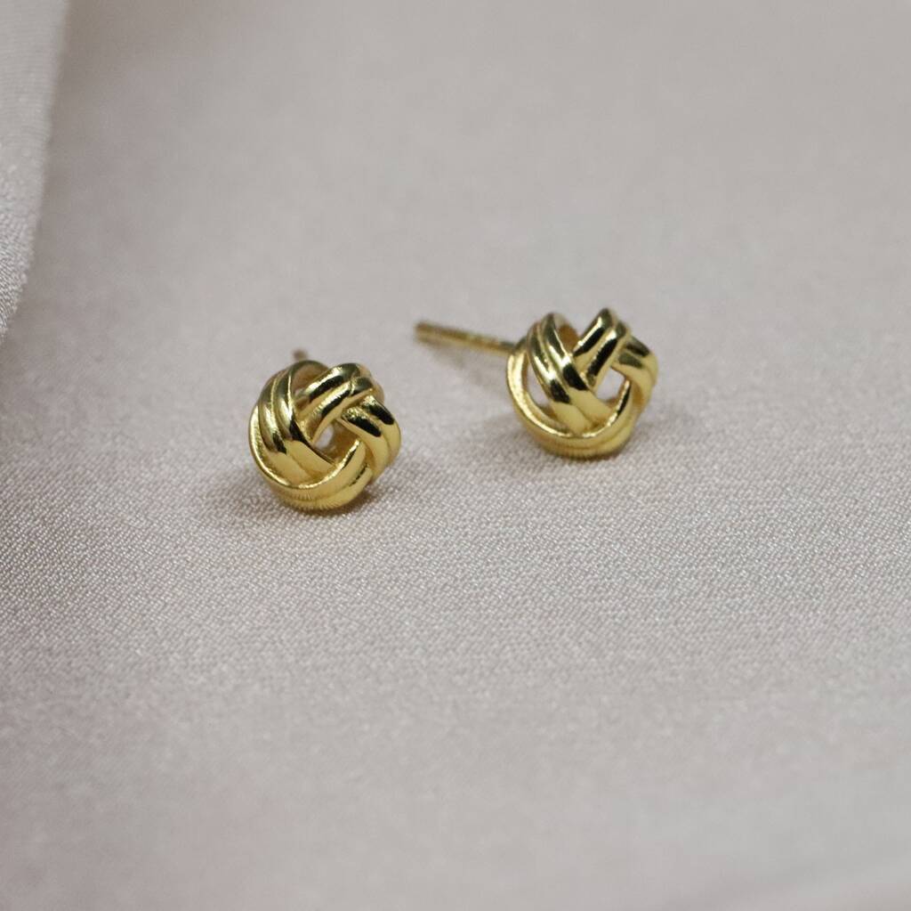 Gold 'friendship' Knot Earrings By Attic | notonthehighstreet.com