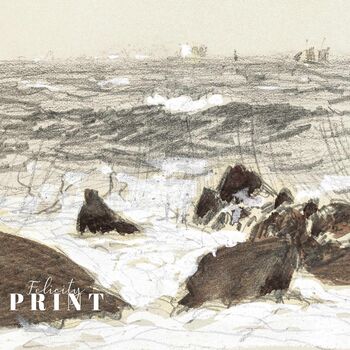 Pair Of Coastal Simple Sketches Circa 1800s, 11 of 12