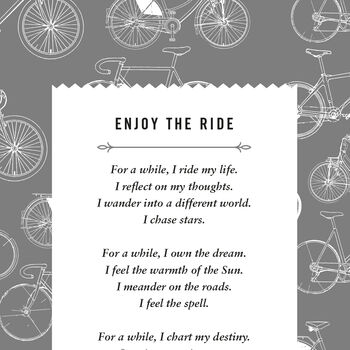 Enjoy The Ride Personalised Print, 5 of 7