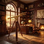 Custom 60 Inch Antique Style Brass Telescope With Tripod, thumbnail 7 of 9